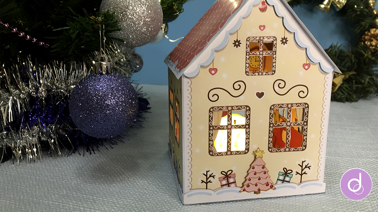 Новогодний домик своими руками шаблоны и схемы из картона, бымаги и других материалов
